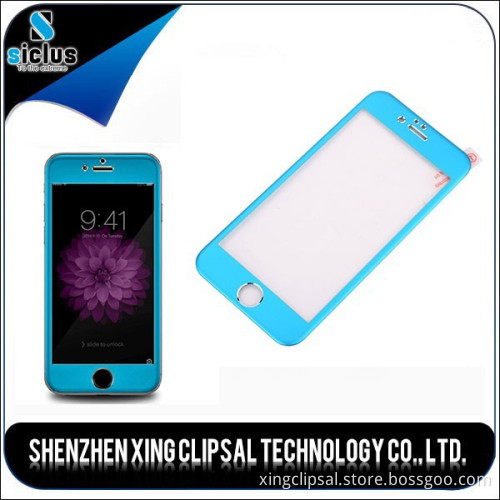 China market of electronic, front glass for smarphone, color tempered glass screen protector for iphone 6 6puls